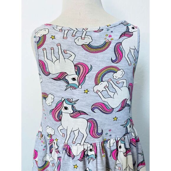 H&M Kids Toddler Girls 4/5 Unicorn Print Tank Knit Dress BUY 2 GET 1 FREE - Picture 6 of 8